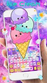 Galaxis Eiscreme Tastatur Thema screenshot 1