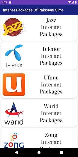 Internet Packages Of All Pakistani Sims Networks screenshot 2