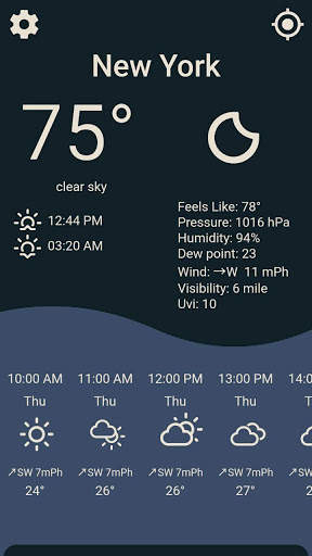 Weather Forecast with clock widget screenshot 1