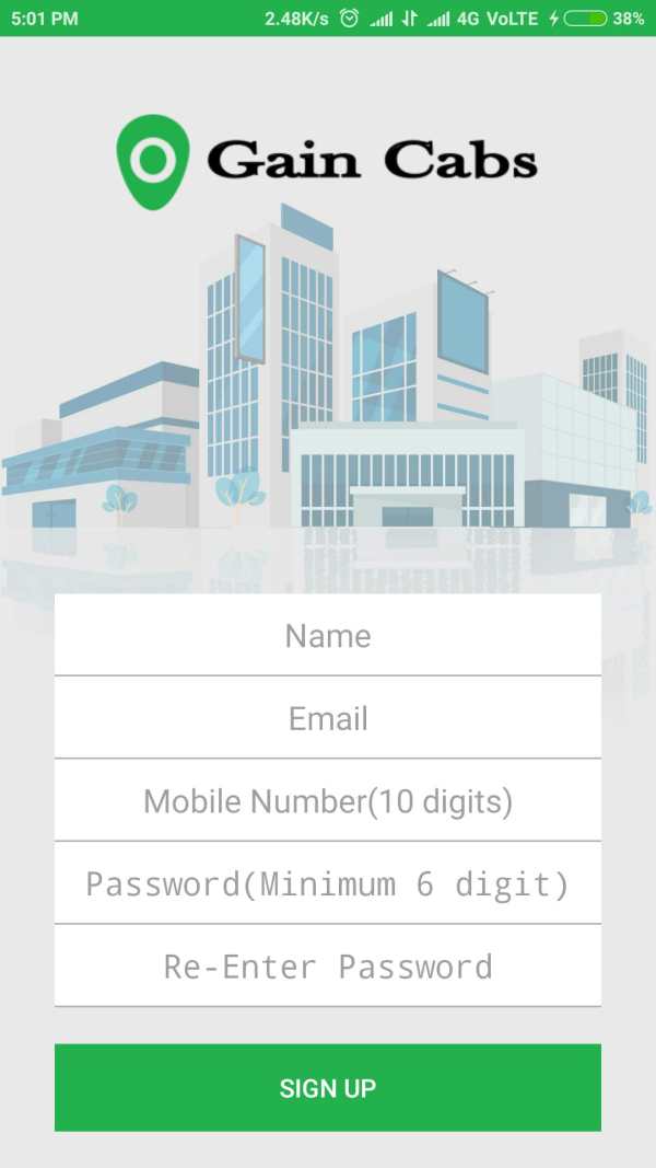 Gain Cabs - Taxi, Auto & Bike Booking App screenshot 2