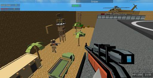 Shooting Zombie Blocky Gun Warfare screenshot 3