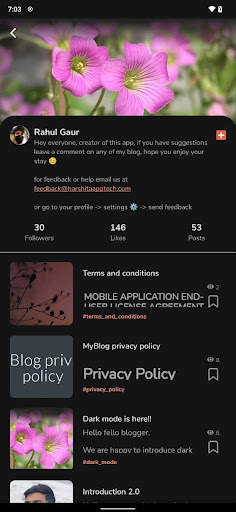 MyBlog - Blogging app screenshot 5