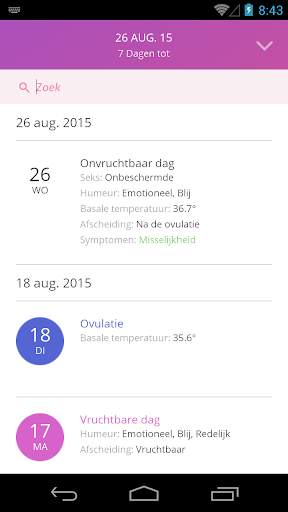 Ovu gratis cyclus volgsysteem screenshot 5