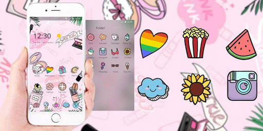 Pinky Fashion Cosmetic Graffiti Theme screenshot 4
