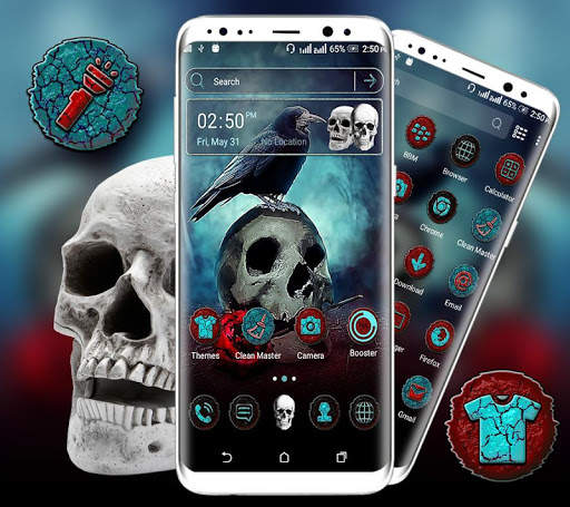 Skull Crow Launcher Theme screenshot 1