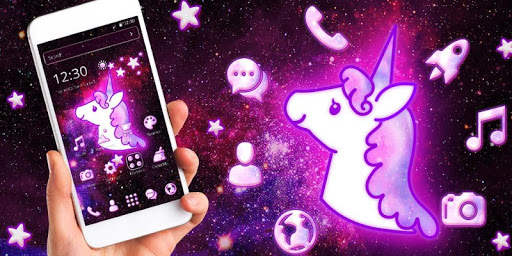 Galaxy glitter Pony Unicorn Theme screenshot 1
