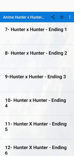 Anime Music Hunter x Hunter Songs Opening: Offline screenshot 2