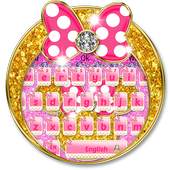 Gold Girl Bow Theme Keyboard 10001005