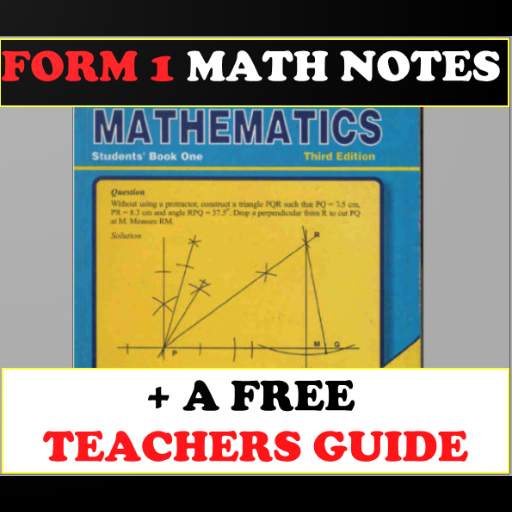 FORM ONE MATHS NOTES [KLB]   FREE TEACHERS GUIDE 1.0