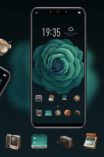 Flower Classic Black Theme Galaxy M20 screenshot 3