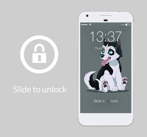 Siberian Husky ART HD Free PIN Lock Screen screenshot 1