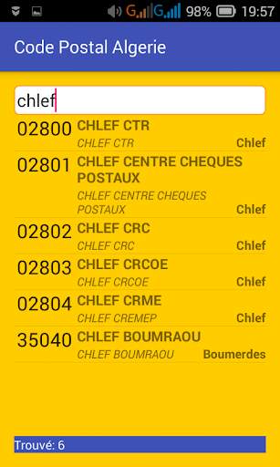 Code Postal Algerie screenshot 1