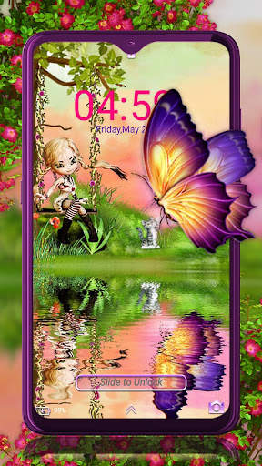 Butterfly Girl Nature Theme screenshot 4