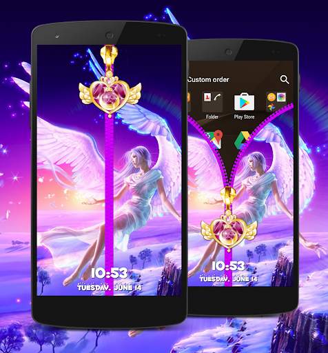 Angel Zipper Lock Screen screenshot 3