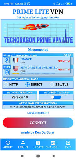 Techoragon Prime VPN Lite screenshot 1