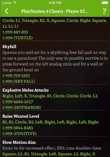 Cheats for GTA 5 - Unofficial screenshot 2