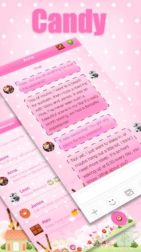 Candy Messages Theme screenshot 1