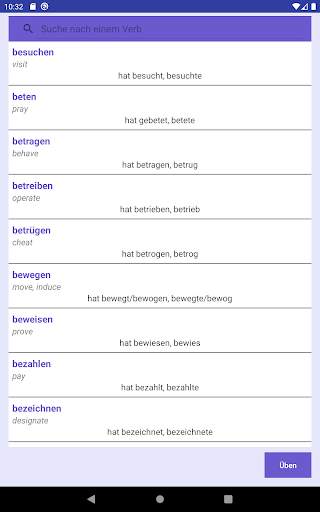 German Verbs Past Prepositions 7 تصوير الشاشة