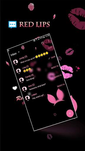 Red lips Skin (Next SMS) 1 تصوير الشاشة