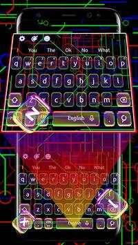 Live Neon Lines Keyboard Theme screenshot 1