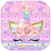 Pink Flower Unicorn Keyboard Theme icon