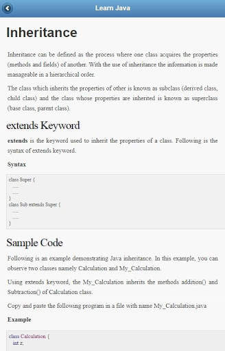 Java Tutorial Offline screenshot 7