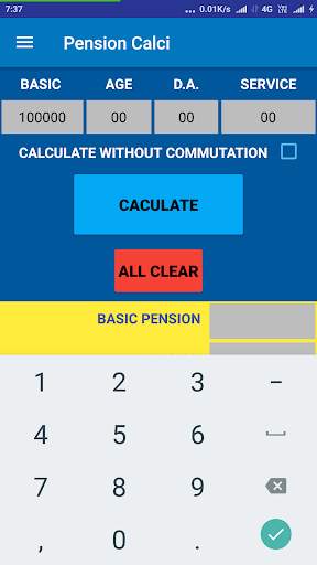 Pension Calci screenshot 2