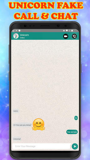 talk with unicorn call and fake Chat PRANK screenshot 5