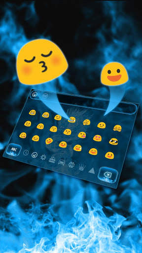 Blue Fiery Dragon Keyboard Theme screenshot 2