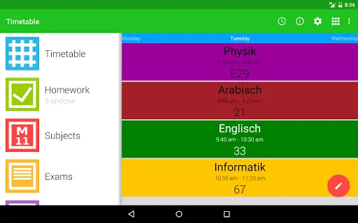 Timetable screenshot 10