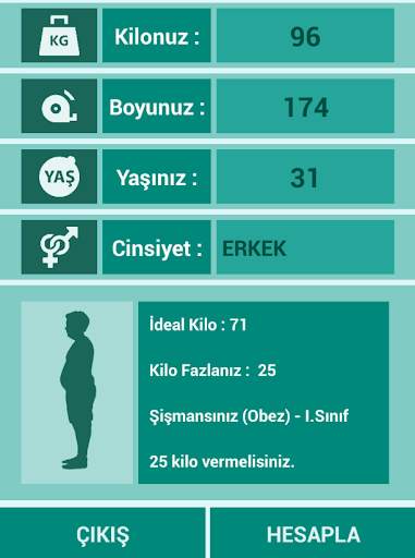 Kilo Analizi screenshot 2