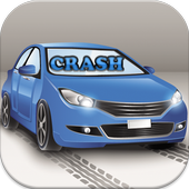 car crash racing 2D icon