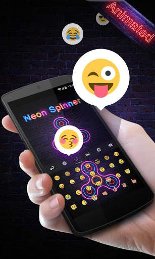 Neon Spinner GO Keyboard Animated Theme screenshot 4