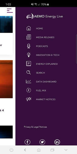AEMO Energy Live screenshot 2