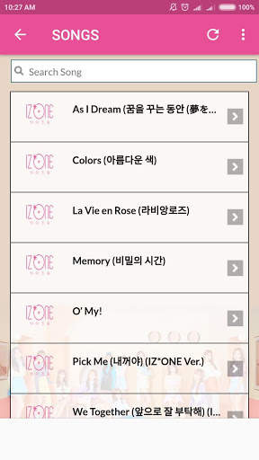 IZ*ONE Lyrics (Offline) screenshot 4