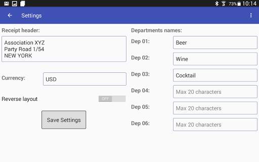 Cash register with BT printer screenshot 2