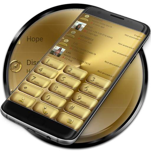 Dialer Solid Gold Theme for Drupe and ExDialer 100