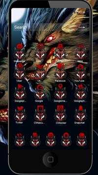 Dark Wolf Theme Monster Background  Red-eyed wolf screenshot 2