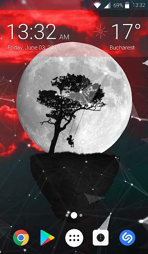 Moon Live Wallpaper Theme screenshot 2