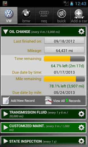 Car Maintenance Reminder Lite screenshot 5