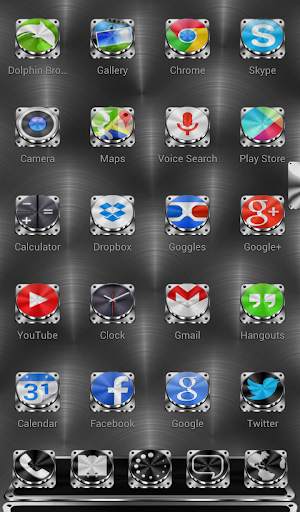 Next Launcher Theme Metalworks screenshot 2
