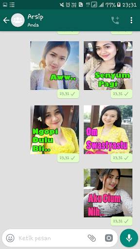 The latest WA girl Bali sticker screenshot 9