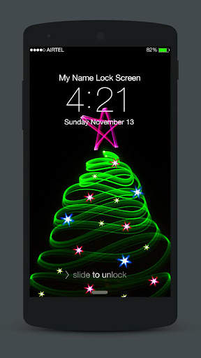Christmas Neon Lock Screen screenshot 2