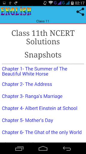 Class 11 English Solutions screenshot 6