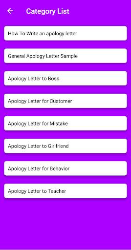 Write Apology Letter screenshot 1
