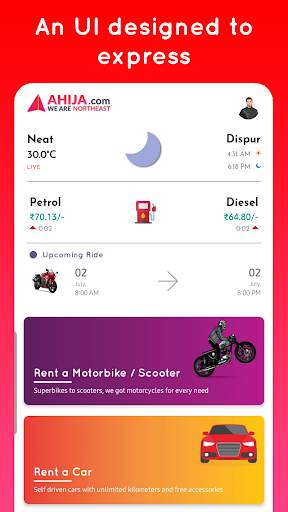 Ahija Self Drive Car and Bike Rentals Guwahati screenshot 1