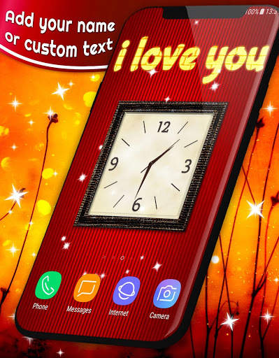 Square Analog Clock ❤️ HD Clocks Wallpaper Themes screenshot 1