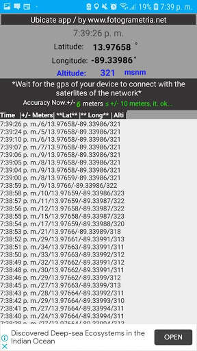 UBICATE APP to calculate Altitude, GpS Of line. 3 تصوير الشاشة