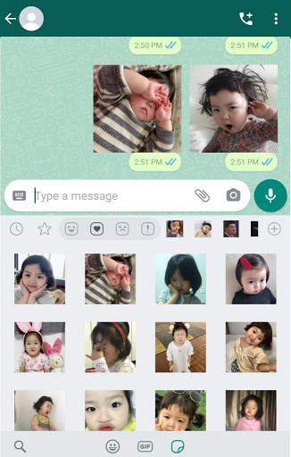 Korean Cute Baby Stickers - WhatsApp Sticker Apps screenshot 6