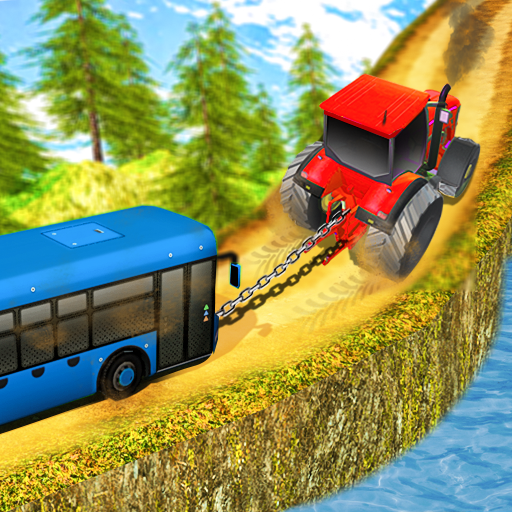 Chained Tractor Towing Bus 3D Simulation Game 2020 icon